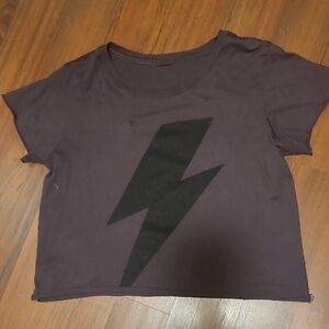 Black Lightning Bolt Tee From Letluv No Tags In Shirt